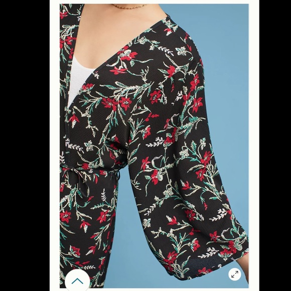 Anthropologie Floreat Aster Floral Kimono Robe Med - Picture 3 of 12